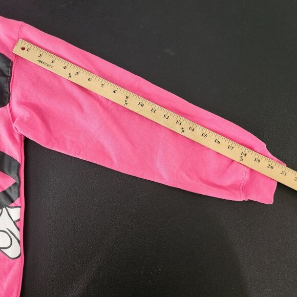 Disney Minnie Mouse Pullover Sweatshirt Pink Juniors Size Medium 7-9 Soft EUC - Picture 12 of 13